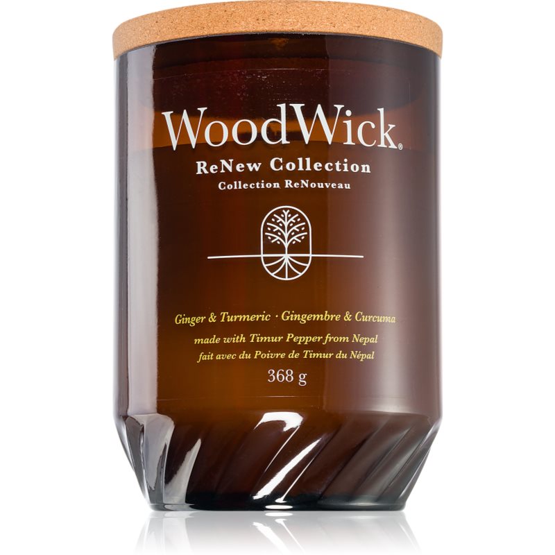 Woodwick Ginger & Turmeric Candela Profumata Con Stoppino In Legno 368 G