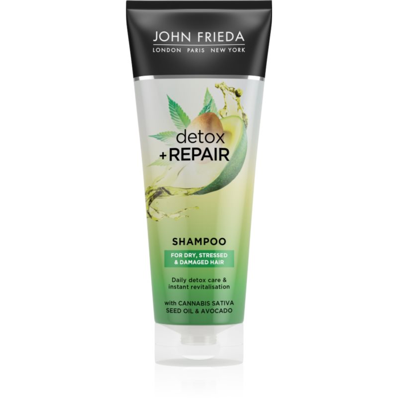 John Frieda Detox & Repair Shampoo Detergente Detossinante Per Capelli Rovinati 250 Ml