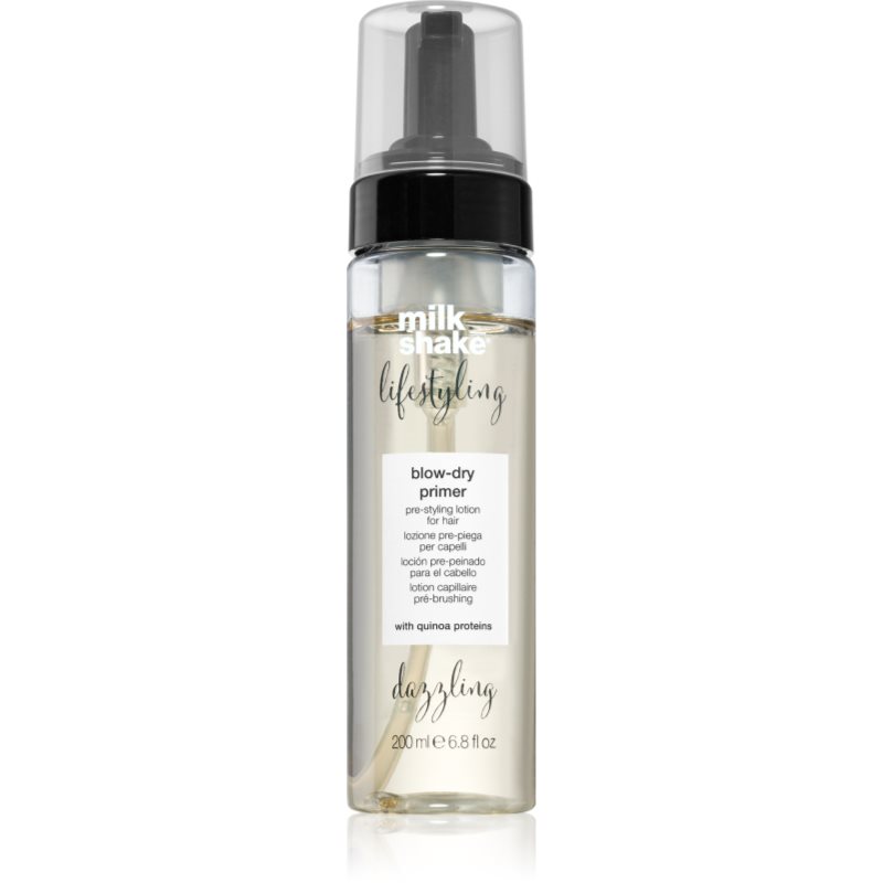 Milk Shake Lifestyling Blow-Dry Primer Schiuma Per Capelli Per La Termoprotezione Dei Capelli 200 Ml