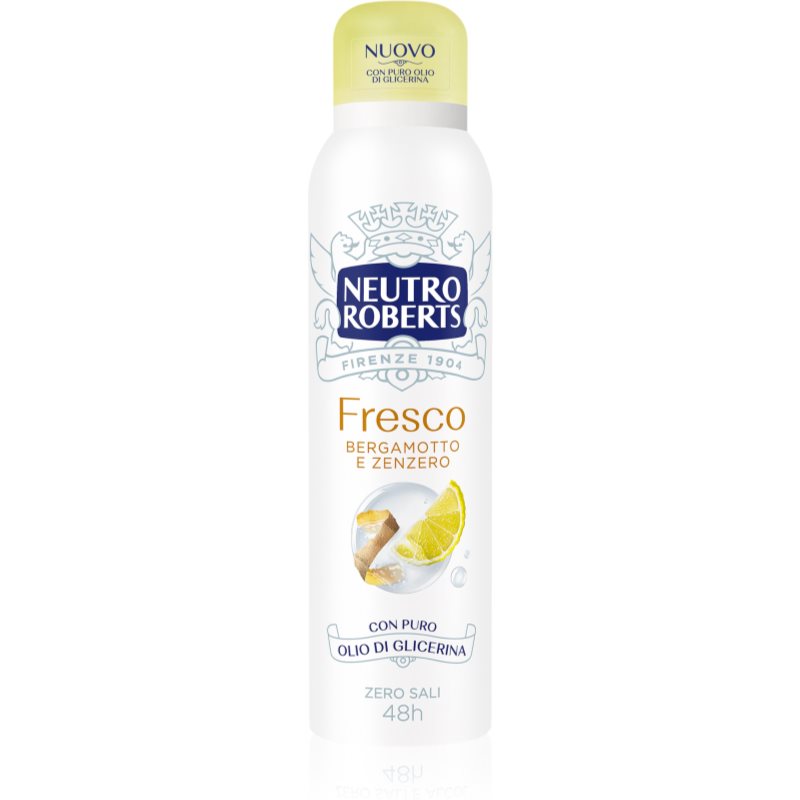 Neutro Roberts Bergamotto E Zenzero Deodorante Spray Con Effetto 48 Ore 150 Ml