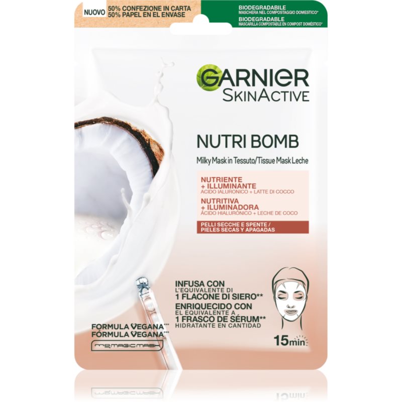 Garnier Skin Active Nutri Bomb Maschera Viso Nutriente In Tessuto Illuminante 28 G