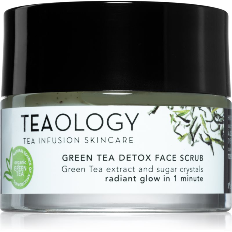 Teaology Cleansing Green Tea Detox Face Scrub Scrub Detergente Delicato E Nutriente Allo Zucchero Con The Verde 50 Ml
