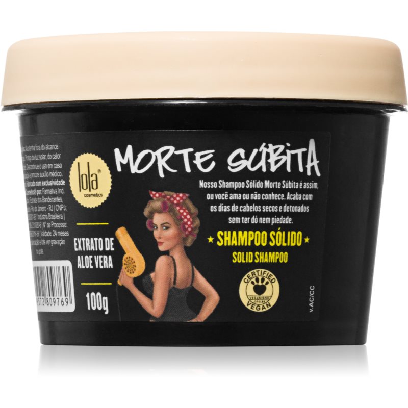 Lola Cosmetics Morte Súbita Shampoo Sólido Shampoo Detergente Effetto Scrub 100 G