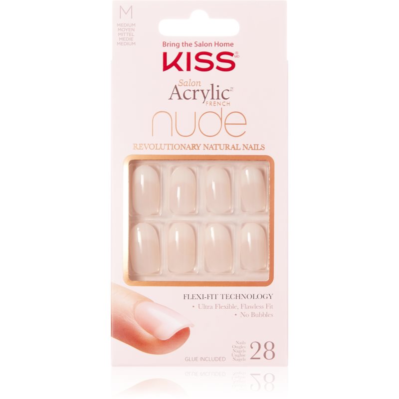 Kiss Nude Nails Graceful Unghie Finte Medium 28 Pz