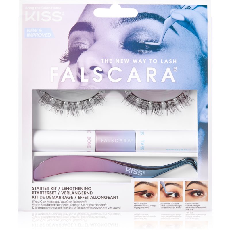 Kiss Falscara Starter Kit Set Per Le Ciglia 1 Pz