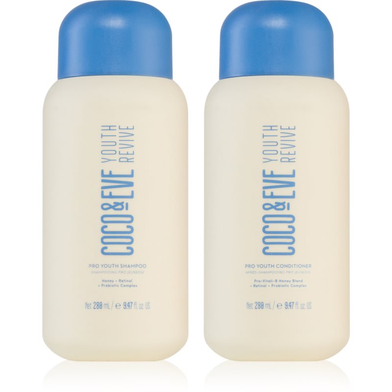 Coco & Eve Youth Revive Pro Youth Hair Duo Kit Set Per Capelli Brillanti E Morbidi