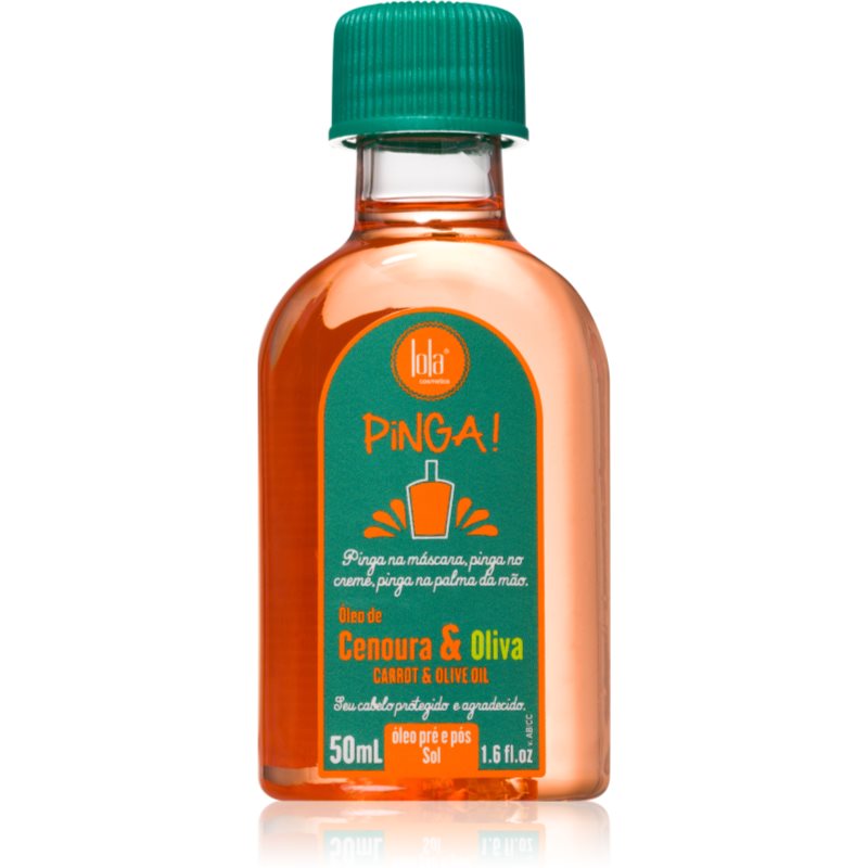 Lola Cosmetics Pinga Cenoura & Oliva Olio Nutriente Per Capelli 50 Ml
