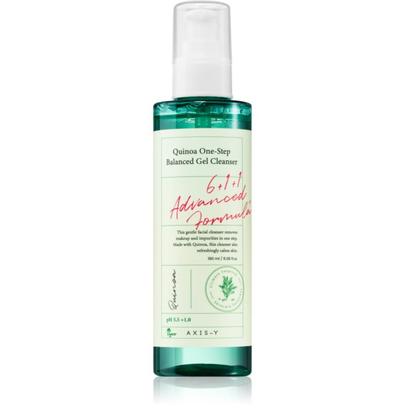 Axis-Y 6+1+1 Advanced Formula Quinoa One-Step Balanced Gel Cleanser Gel Struccante Detergente Per Pelli Sensibili 180 Ml