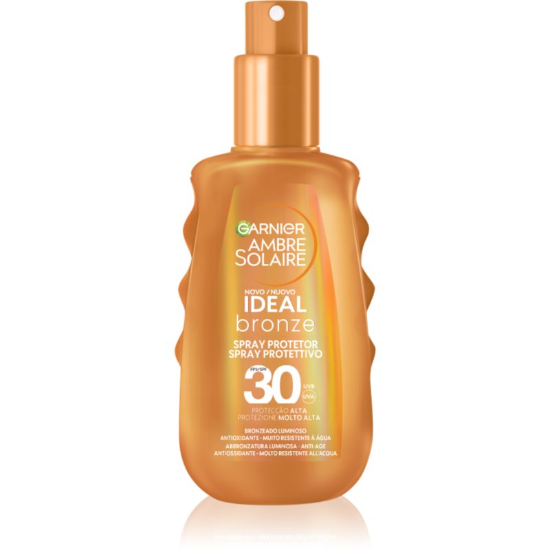 Garnier Ambre Solaire Ideal Bronze Spray Protettivo Per Stimolare E Prolungare L'Abbronzatura Spf 30 150 Ml