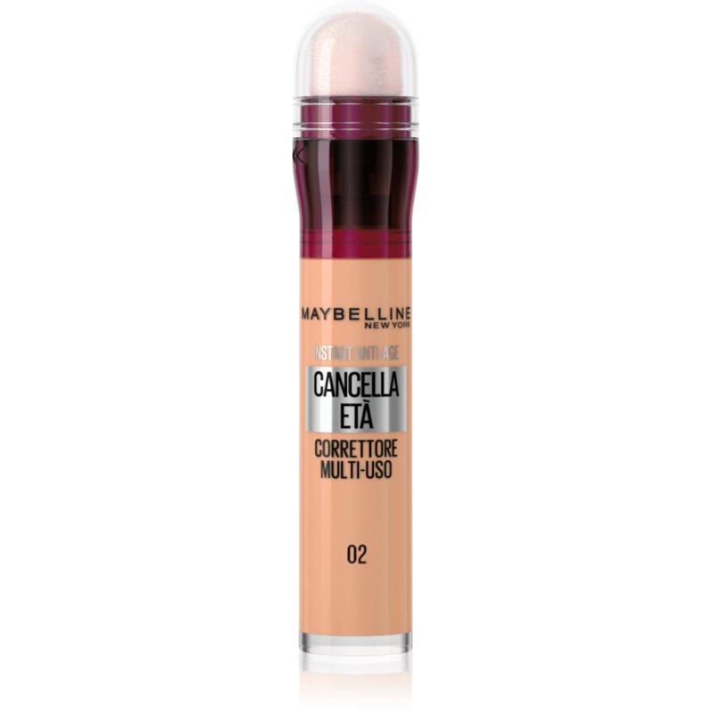 Maybelline New York Instant Anti Age Cancella Età Correttore Liquido Con Applicatore In Spugna Colore 02 Nude 6.8 Ml