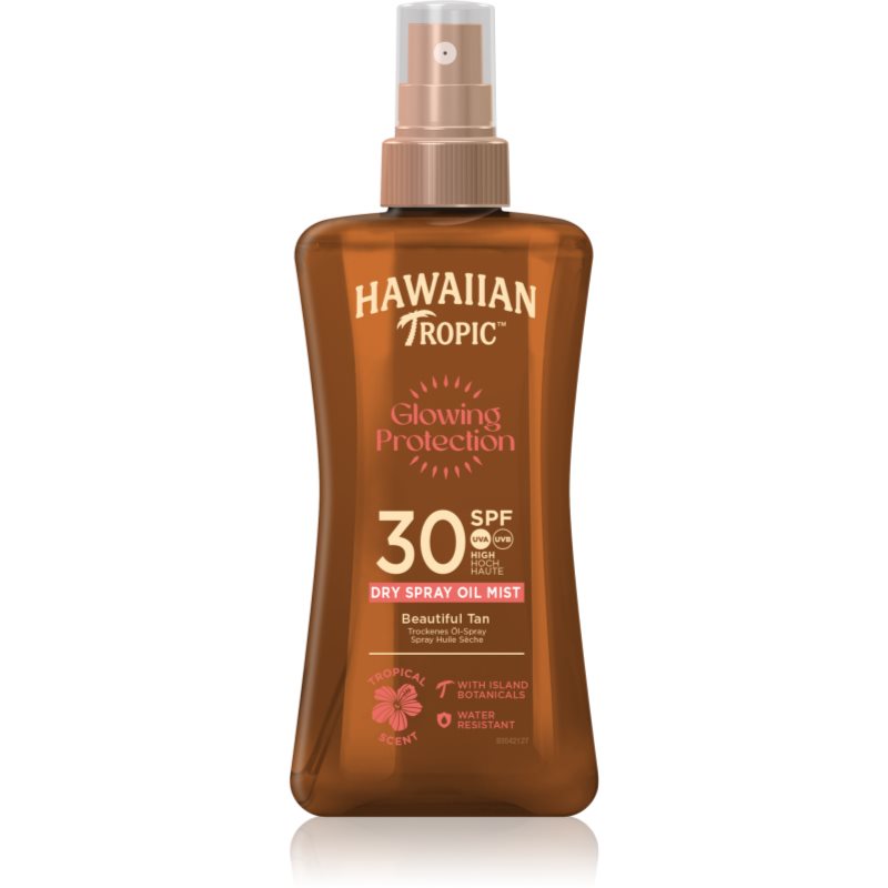 Hawaiian Tropic Glowing Protection Spray Abbronzante Trasparente Spf 30 200 Ml