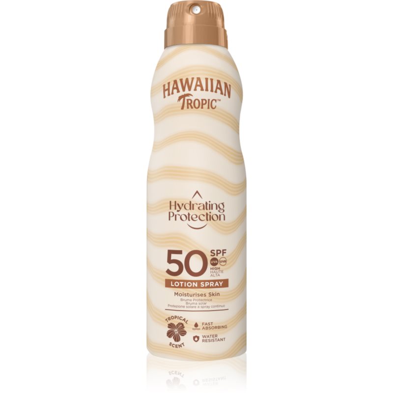 Hawaiian Tropic Hydrating Protection Lotion Spray Spray Abbronzante Spf 50 220 Ml