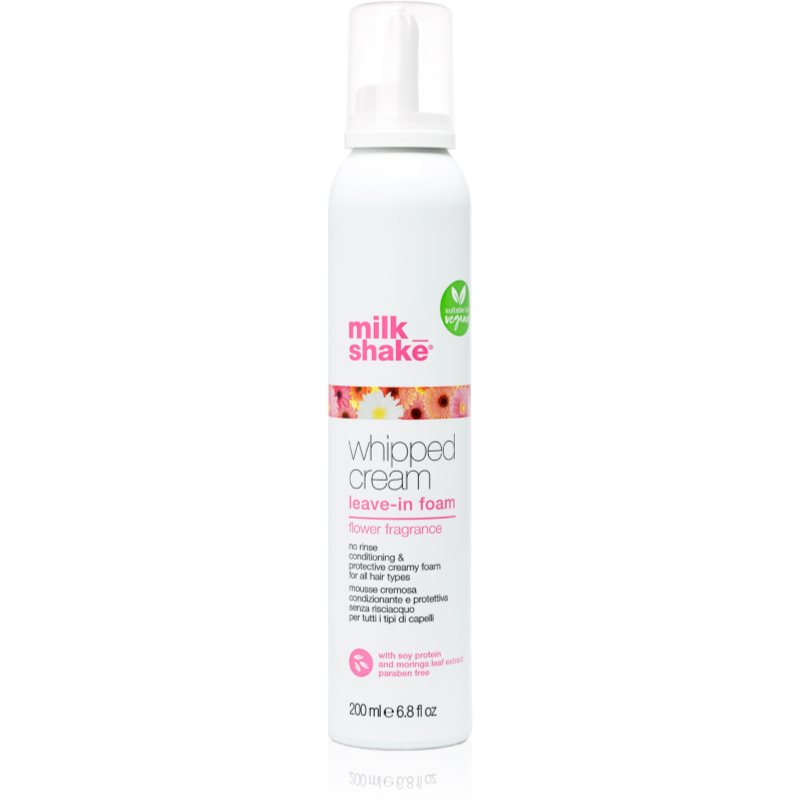 Milk Shake Whipped Cream Trattamento Idratante Senza Risciacquo Per Capelli Tinti Flower Fragrance 200 Ml