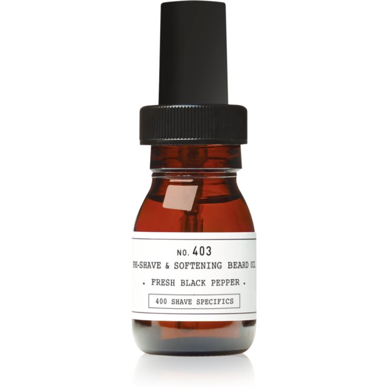 Depot No. 403 Pre-Shave&Softening Beard Oil Olio Pre-Rasatura Fresh Black Pepper 30 Ml