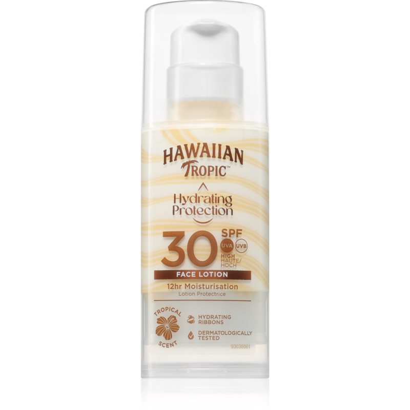 Hawaiian Tropic Hydrating Protection Face Lotion Crema Abbronzante Viso Spf 30 50 Ml