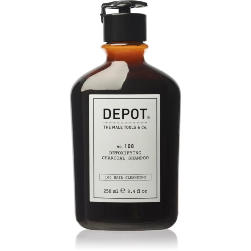 Depot No. 108 Detoxifing Charchoal Shampoo Shampoo Detergente Detossinante Per Tutti I Tipi Di Capelli 250 Ml