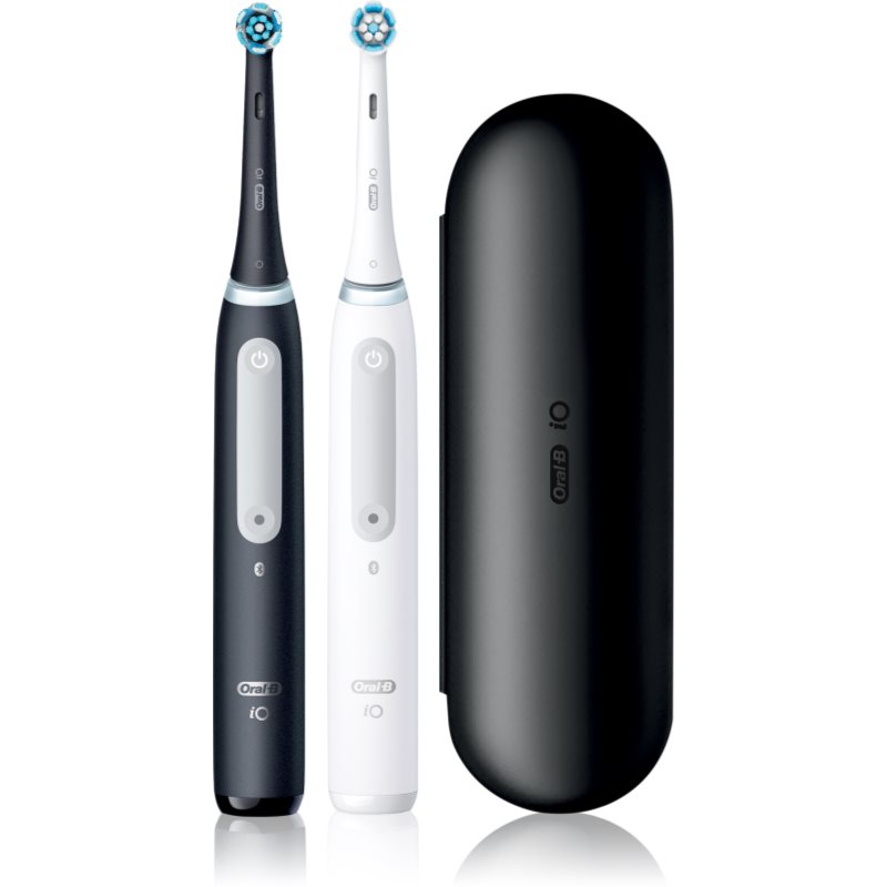 Oral B Io4 Spazzolino Da Denti Elettrico Con Astuccio Duo Black & White 2 Pz