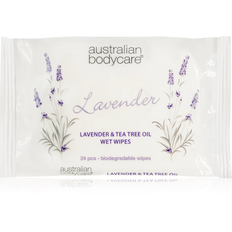 Australian Bodycare Tea Tree Oil & Lavender Salviette Umidificate Per Viso E Corpo 24 Pz