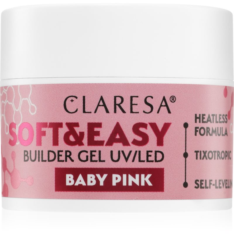 Claresa Soft&Easy Builder Gel Strato Di Base In Gel Per Le Unghie Colore Baby Pink 12 G