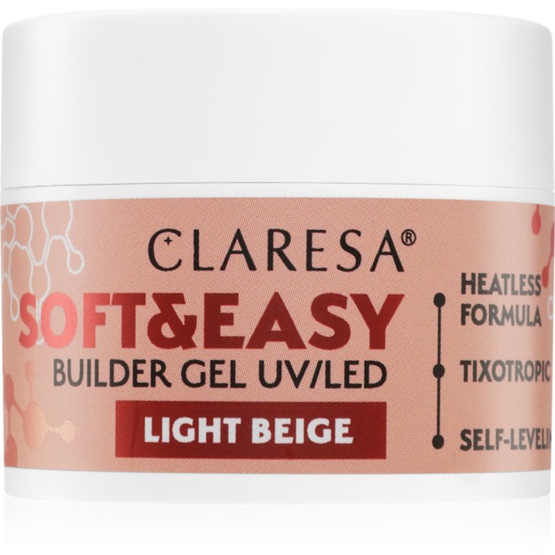 Claresa Soft&Easy Builder Gel Strato Di Base In Gel Per Le Unghie Colore Light Beige 12 G