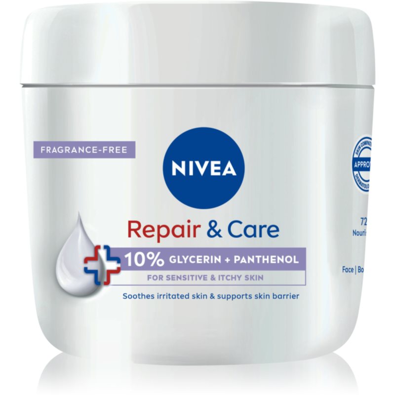 Nivea Repair & Care Sensitive Crema Nutriente Rigenerante Per Pelli Secche E Sensibili 400 Ml