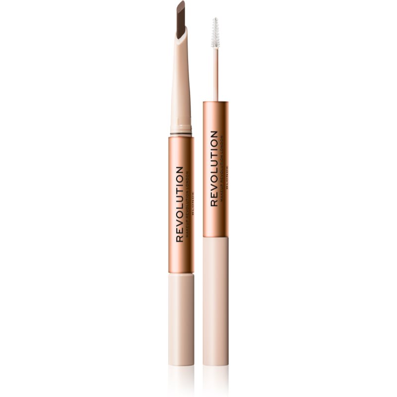 Makeup Revolution Fluffy Brow Filter Duo Matita Per Sopracciglia A Doppia Punta Per Fissare E Modellare Colore Blonde 0.12 G