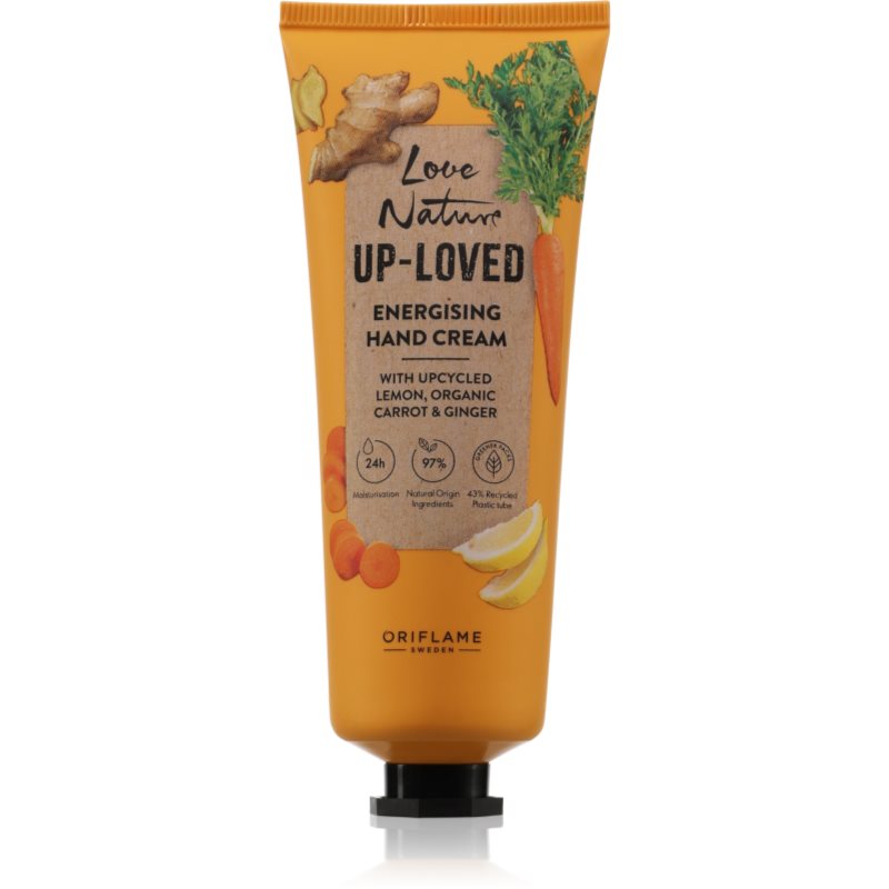 Oriflame Love Nature Up-Loved Upcycled Lemon & Organic Carrot & Ginger Crema Idratante Mani 75 Ml