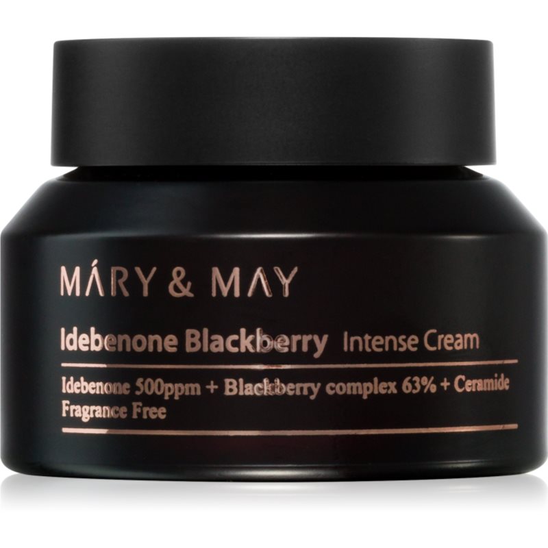 Mary & May Idebenone + Blackberry Complex Intensive Total Care Cream Crema Idratante Illuminante Effetto Antirughe 70 G