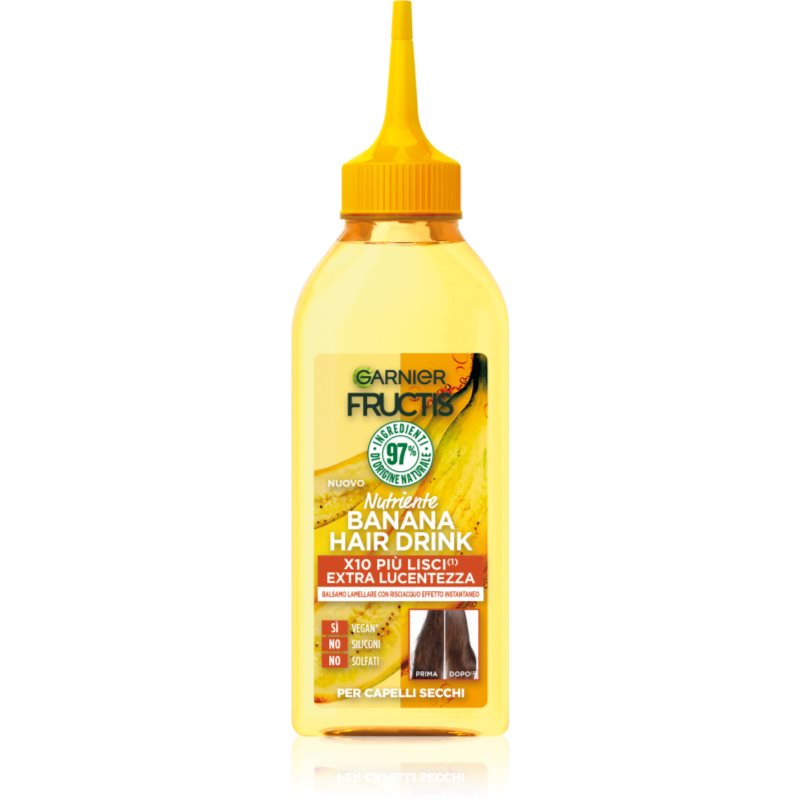 Garnier Fructis Banana Hair Drink Balsamo Leggero Effetto Immediato 200 Ml