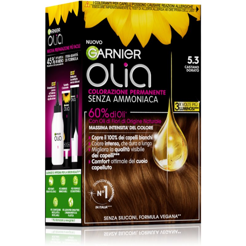 Garnier Olia Tinta Permanente Per Capelli Colore 5.3 Castano Dorato 1 Pz