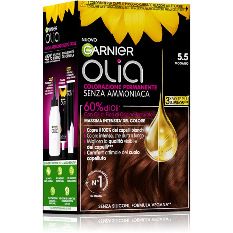 Garnier Olia Tinta Permanente Per Capelli Colore 5.5 Mogano 1 Pz