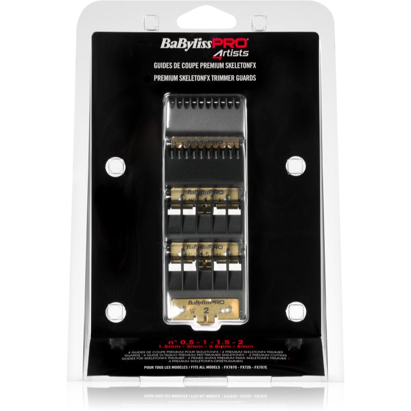 Babyliss Pro Blades Skeleton Fx Testina Di Ricambio 1,5Mm, 3Mm, 4,8Mm, 6Mm 4 Pz