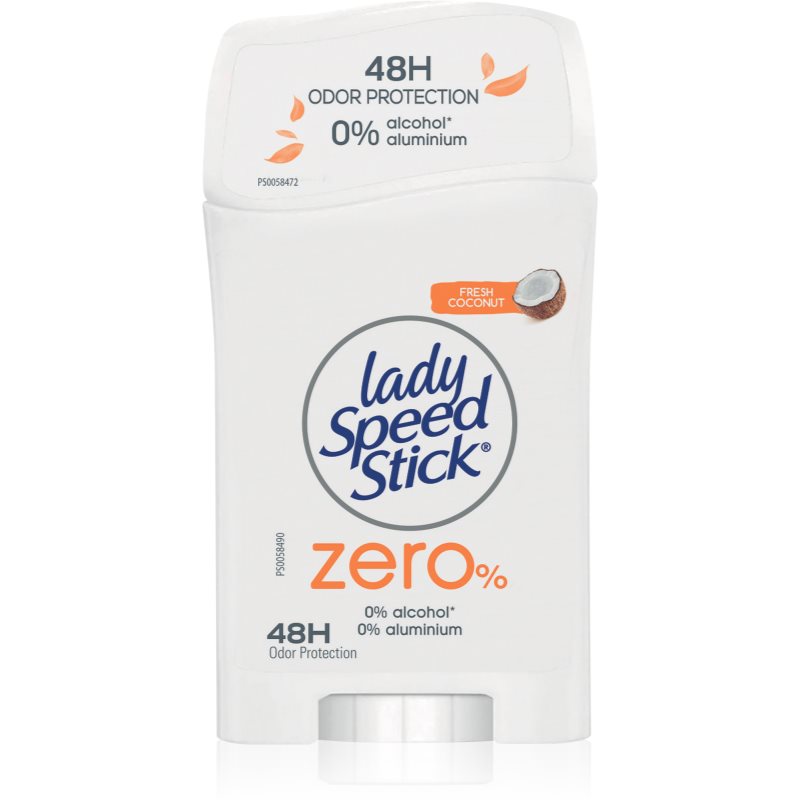 Lady Speed Stick Zero Fresh Coconut Deodorante Solido Senza Sali Di Alluminio 40 G