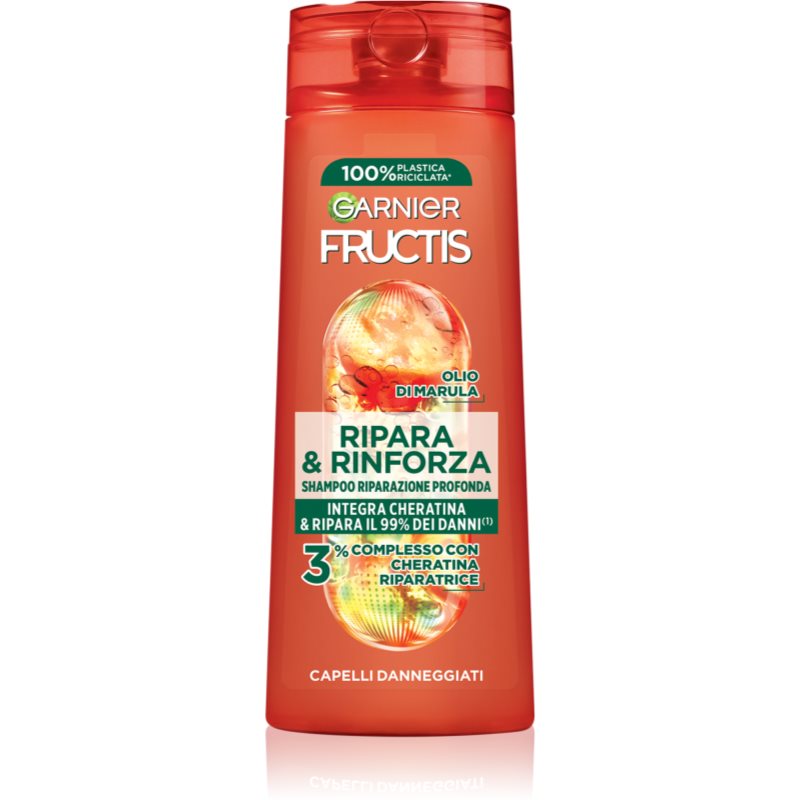 Garnier Fructis Ripara & Rinforza Shampoo Rinforzante Per Capelli Rovinati 250 Ml