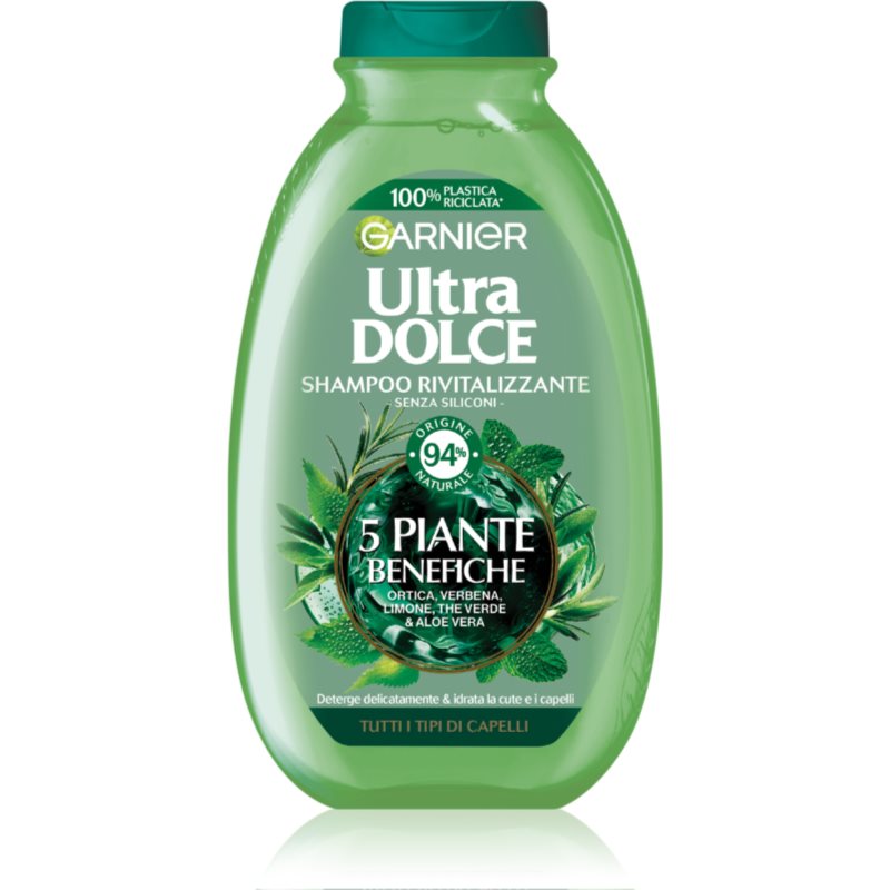 Garnier Ultra Dolce 5 Piante Shampoo Per Capelli Stanchi Senza Luminosità 250 Ml