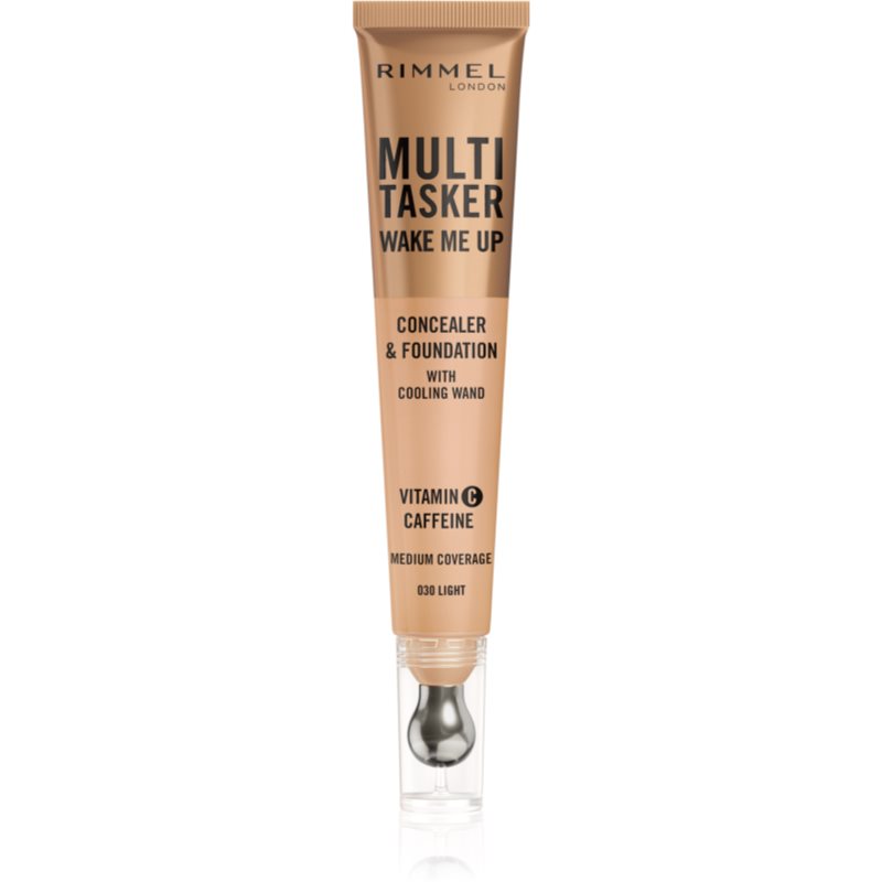 Rimmel Multi-Tasker Wake Me Up Fondotinta E Correttore Illuminante Colore 30 Light 20 Ml