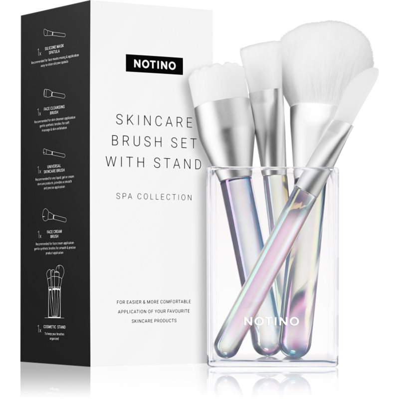 Notino Spa Collection Skincare Brush Set With Stand Set Di Pennelli Per La Cura Della Pelle