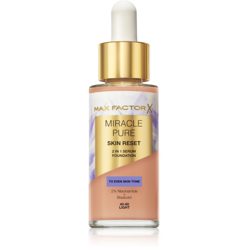 Max Factor Miracle Pure Siero Fondotinta Colore 40-60 Light 30 Ml