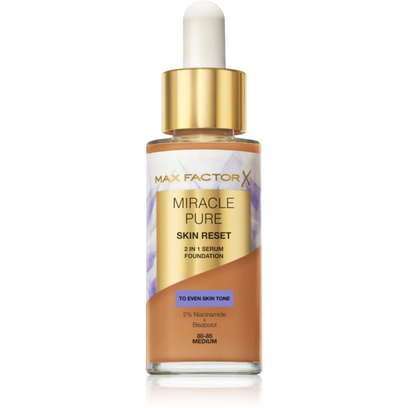 Max Factor Miracle Pure Siero Fondotinta Colore 80-85 Medium 30 Ml