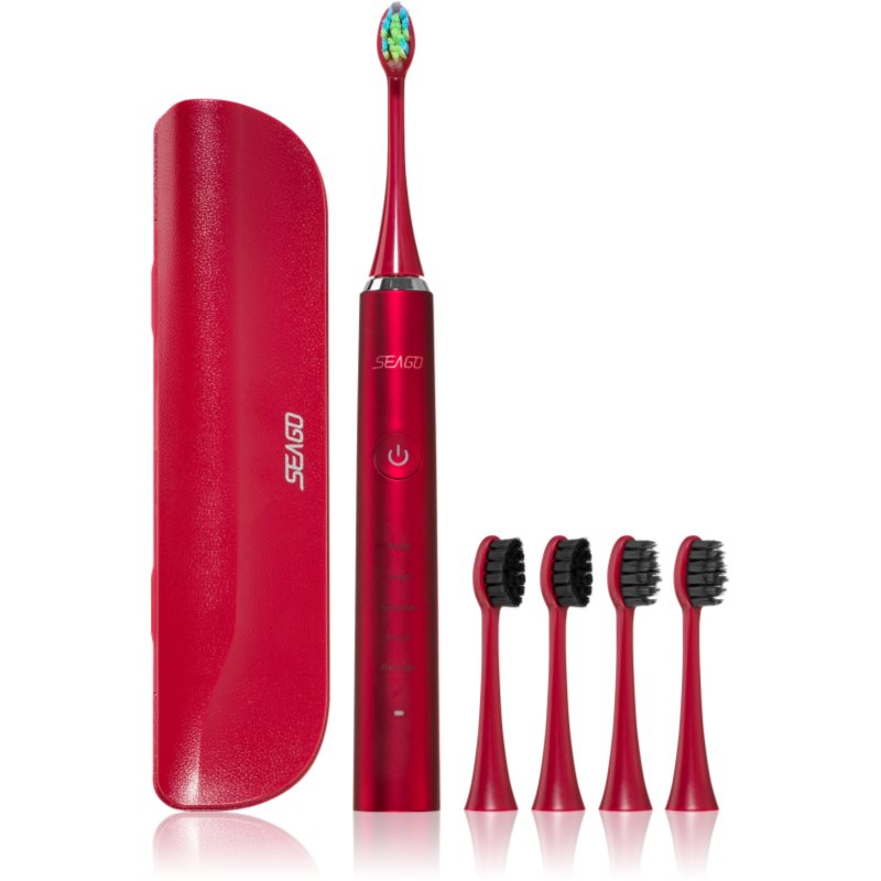 Seago Sonic Toothbrush Sg-972 S5 Spazzolino Da Denti Elettrico Red 1 Pz