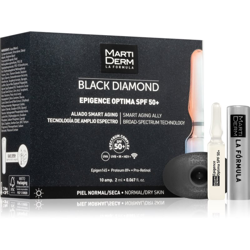 Martiderm Black Diamond Epigence Optima Spf 50+ Siero Protettivo In Fiale Spf 50+ 10X2 Ml