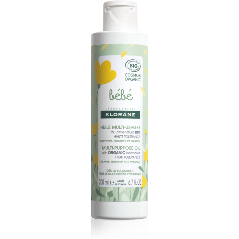 Klorane Bébé Multi-Purpose Oil Olio Corpo Nutriente Per La Pelle Del Bambino 200 Ml