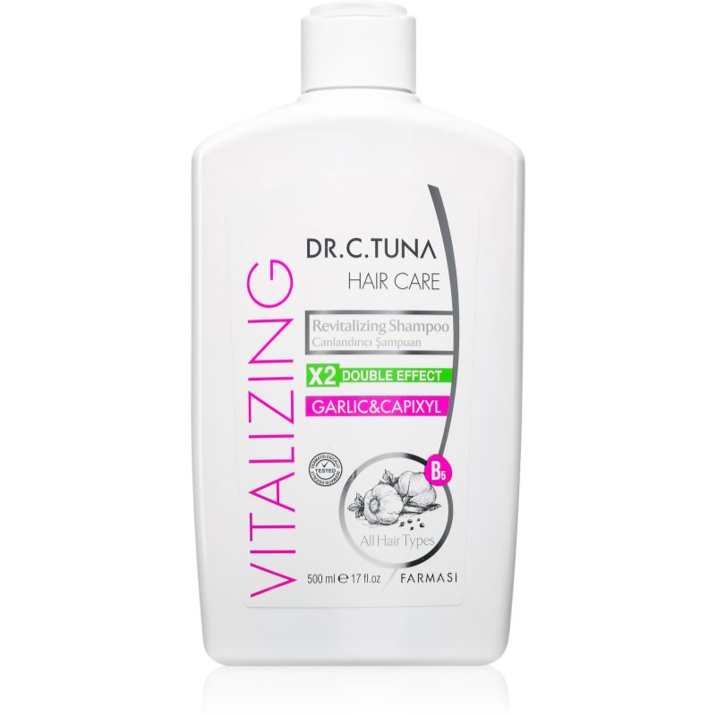 Farmasi Dr. C. Tuna Garlic & Capixyl Shampoo Ricostituente Per Capelli Delicati E Rovinati 500 Ml