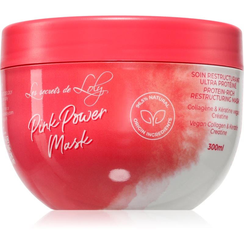 Les Secrets De Loly Pink Power Mask Maschera Ricostruttore Per Capelli Mossi E Ricci 300 Ml
