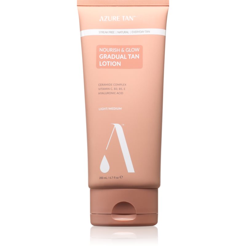 Azure Tan Nourish & Glow Crema Autoabbronzante Per Il Corpo Colore Light/Medium 200 Ml