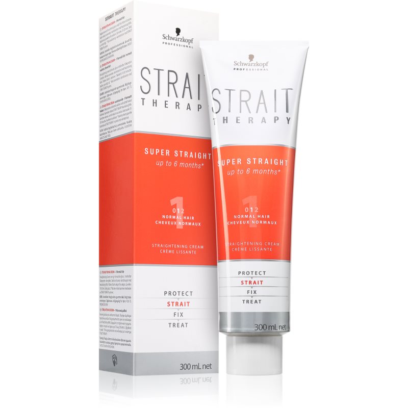 Schwarzkopf Professional Strait Therapy Super Straight Crema Per Lisciare I Capelli 1 Normal Hair 300 Ml