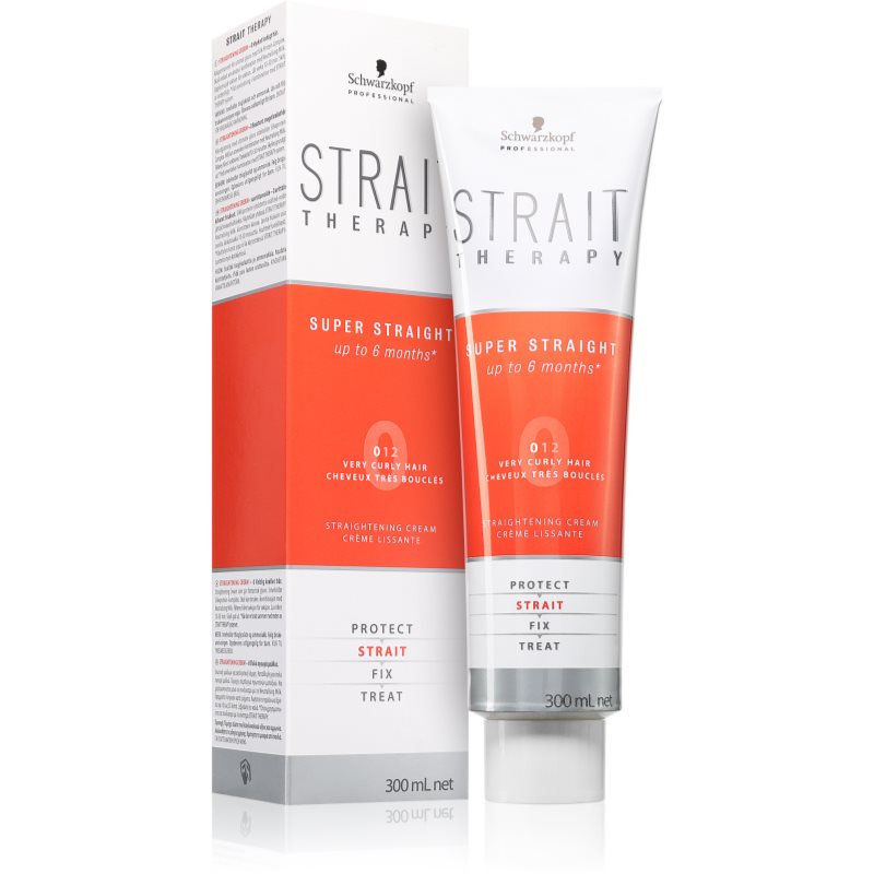 Schwarzkopf Professional Strait Therapy Super Straight Crema Per Lisciare I Capelli 0 Very Curly Hair 300 Ml