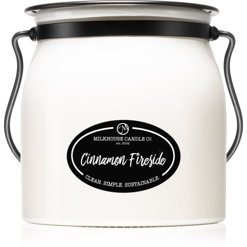 Milkhouse Candle Co. Creamery Cinnamon Fireside Candela Profumata Butter Jar 454 G