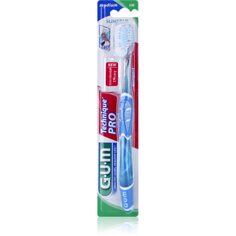 G.U.M Technique Pro Compact Spazzolino Da Denti Con Cappuccio Medium 1 Pz