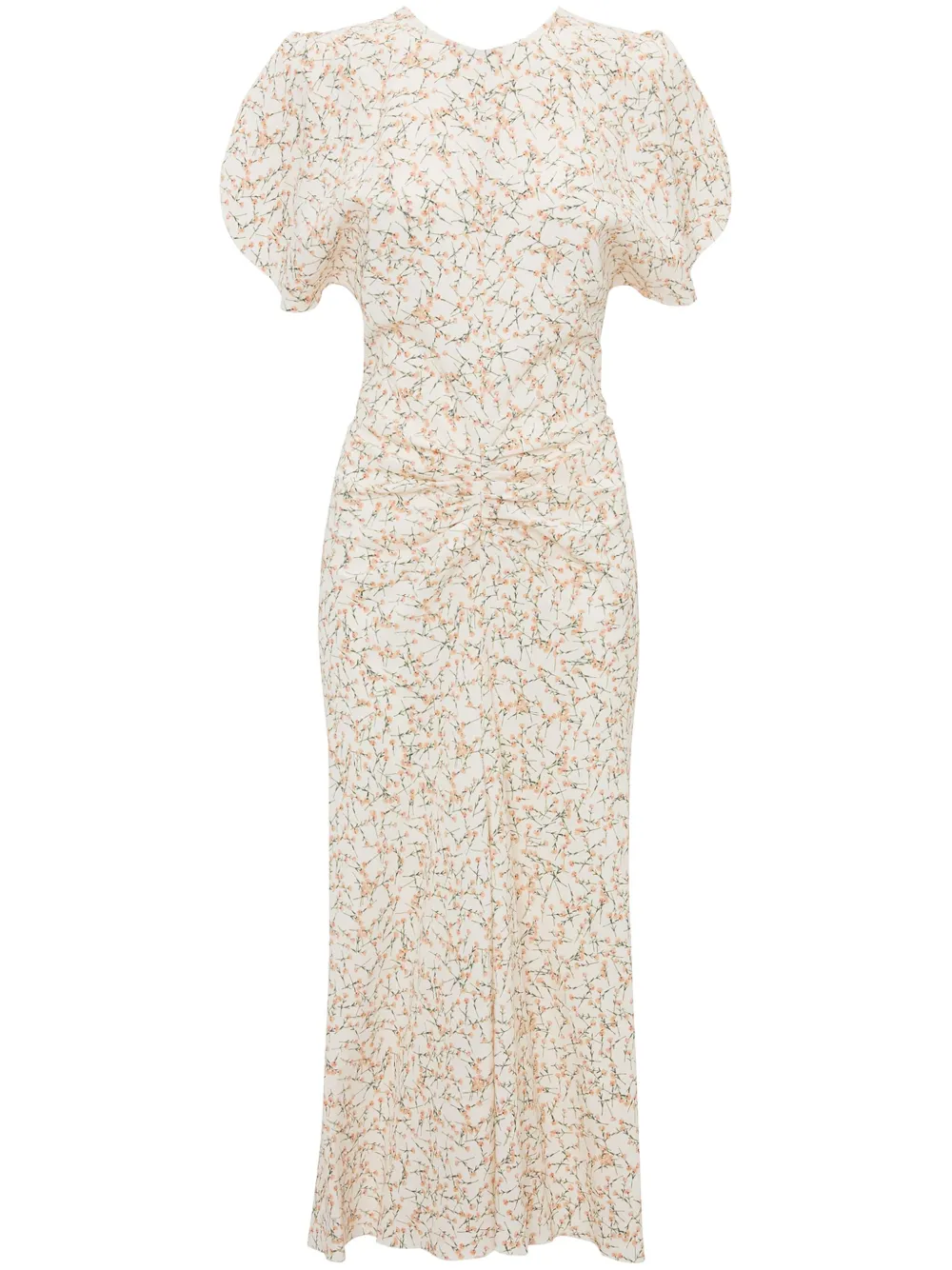 Victoria Beckham gathered midi dress - Toni neutri